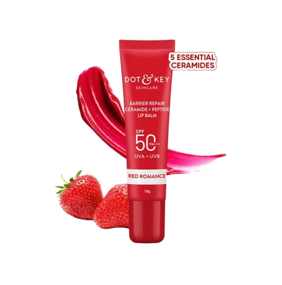 Dot & Key SPF 50 Ceramide & Peptide Lip Balm Red Romance 10g