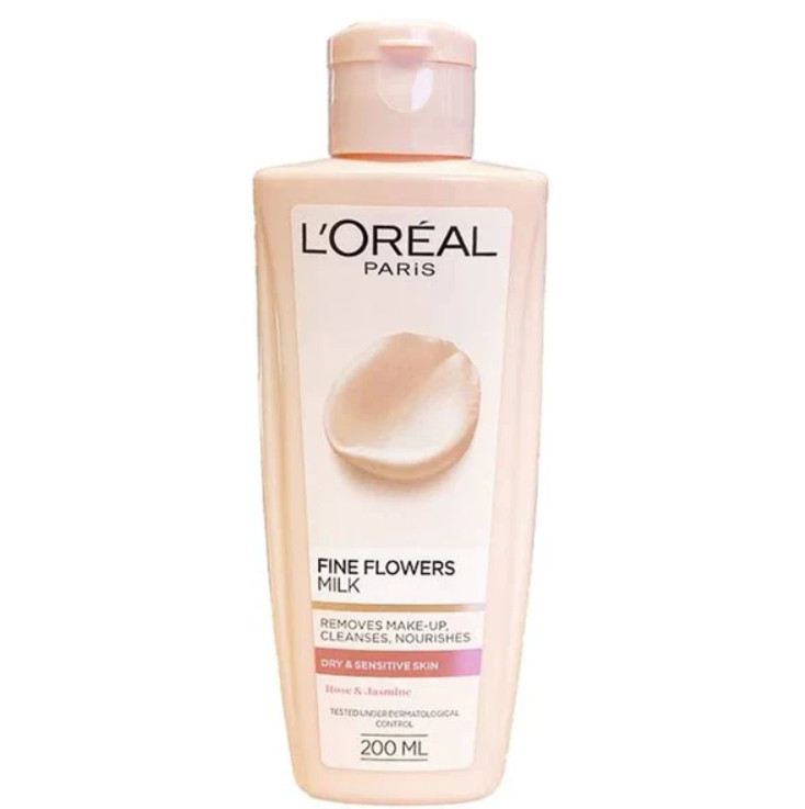 Loreal Fine Flowers Cleansing Milk For Dry & Sensitive Skin 200ml