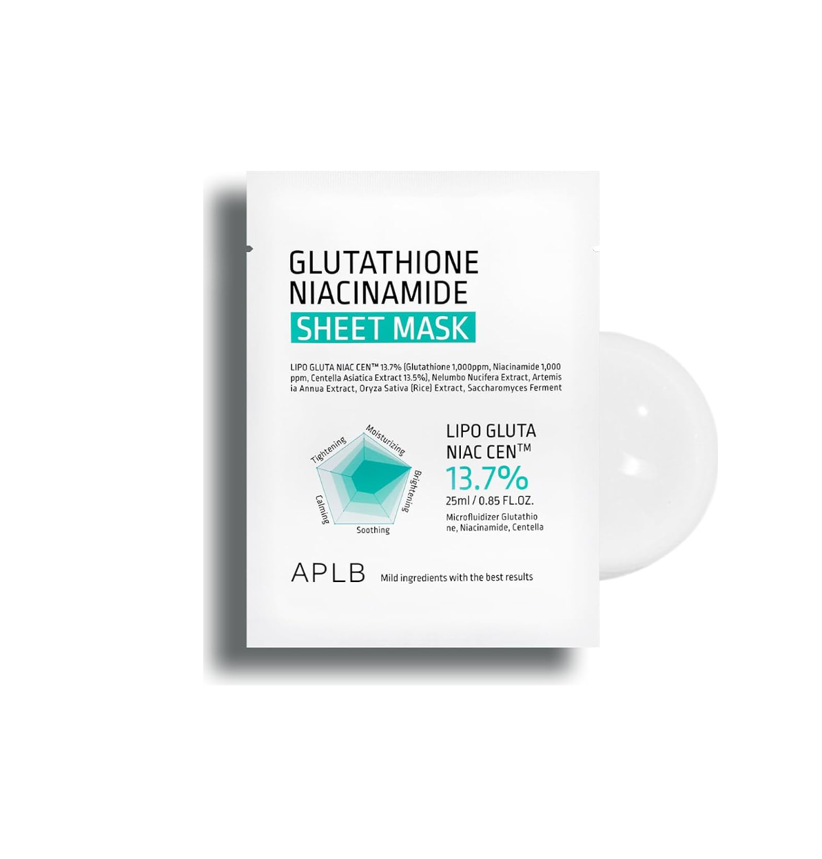 APLB Glutathione Niacinamide Sheet Mask 25ml